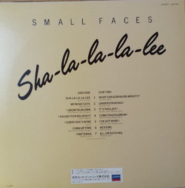 Release: Sha-La-La-La-Lee-Vinyl-Japan-1981-L20P 1005-5289492