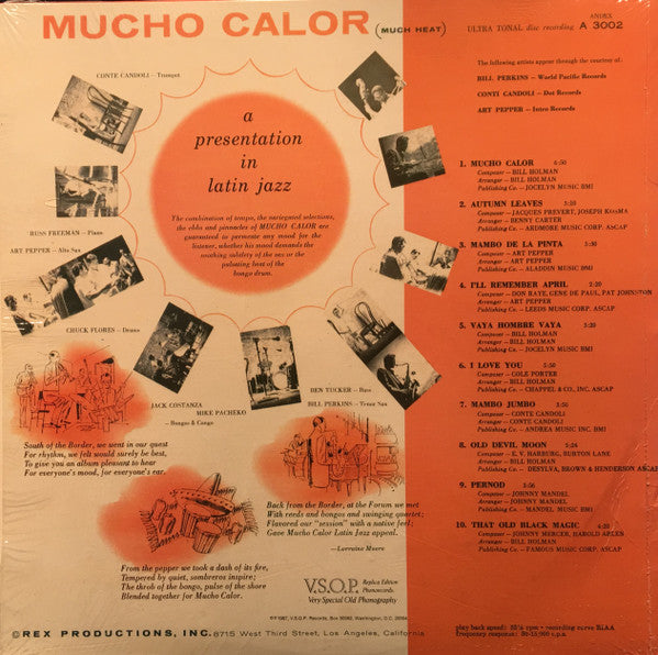 Release: Mucho Calor (Much Heat)-Vinyl-US-1987-V.S.O.P. #47, A 3002-4804421