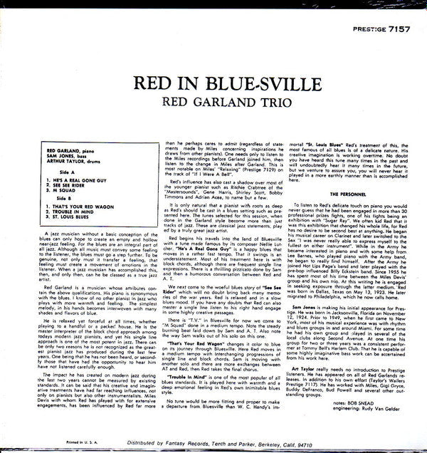 Release: Red In Bluesville-Vinyl-US-1972-PRT-7157-6733670