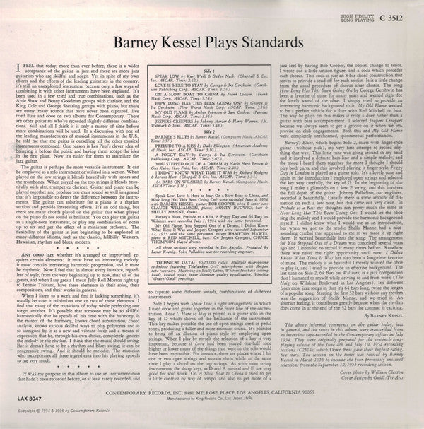Kessel Plays Standards