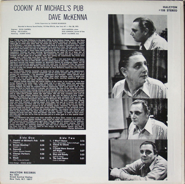 Master Release: Cookin' At Michael's Pub by Dave McKenna
