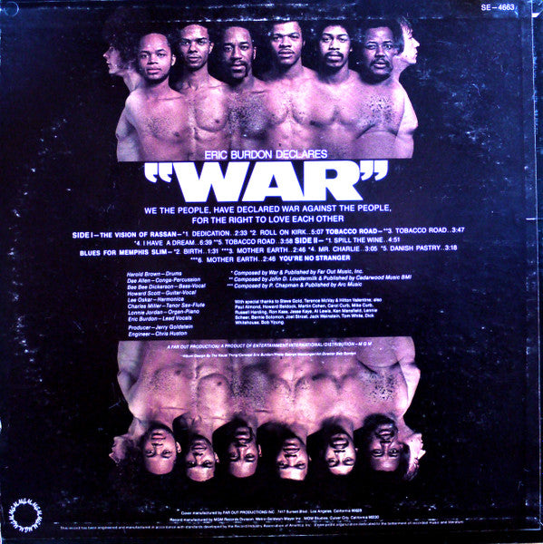 Release: Eric Burdon Declares "War"-Vinyl-US-1970-SE 4663-3177858