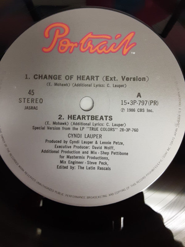 Release: Change Of Heart-Vinyl-Japan-1986-15・3P-797-3353830