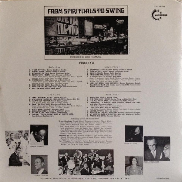 Release: John Hammond's From Spirituals To Swing - The Legendary Carnegie Hall Concerts Of 1938/9-Vinyl-US-1973-VSD 47/48-3083478