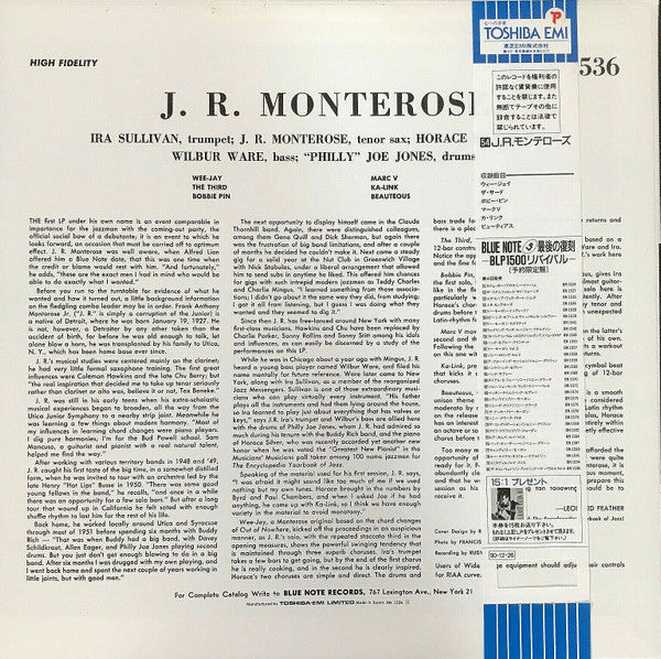 Release: J.R. Monterose-Vinyl-Japan-1990-BN 1536, BLP 1536-5050650