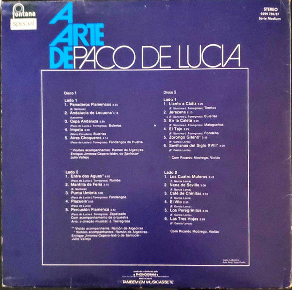 Release: A Arte De Paco De Lucia-Vinyl-Brazil-None-9299 786/87-5485675