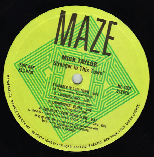 Master Release: Stranger In This Town by Mick Taylor