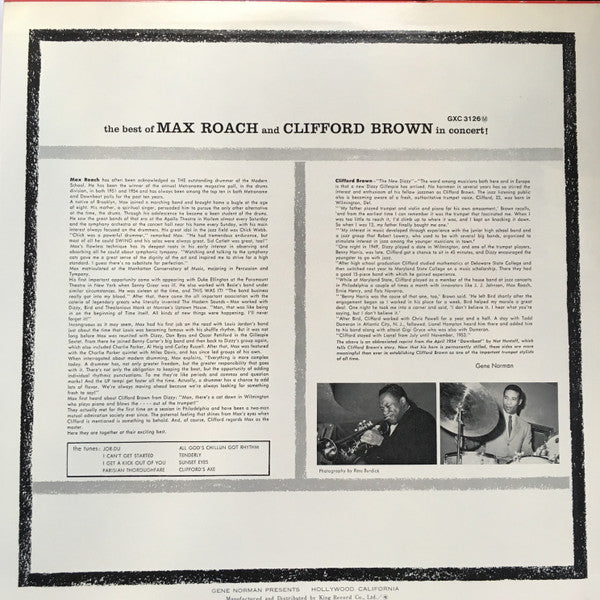 The Best Of Max Roach And Clifford Brown In Concert!