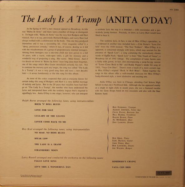 Release: The Lady Is A Tramp-Vinyl-Japan-1974-MV 2080-3861862
