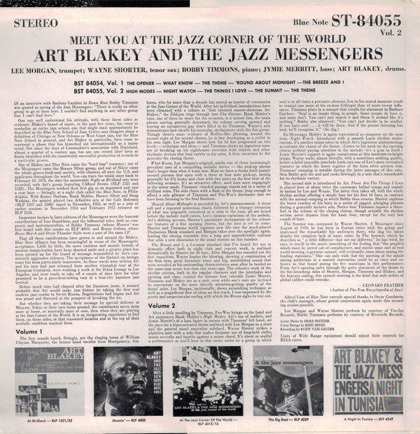 Release: Meet You At The Jazz Corner Of The World (Volume 2)-Vinyl-US-1966-BST 84055-3958651