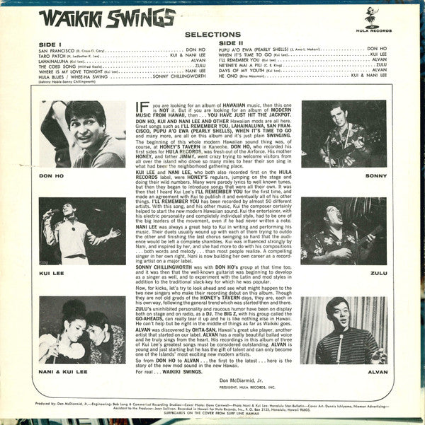 Release: Waikiki Swings-Vinyl-US-None-HS-520, H-520-4536502