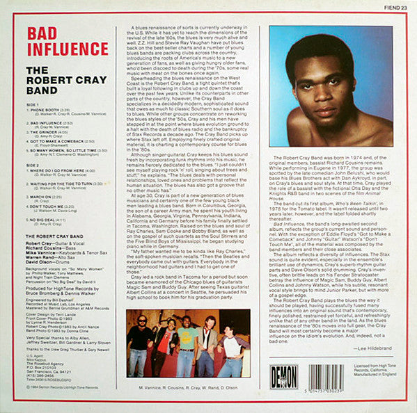 Release: Bad Influence-Vinyl-UK-1984-FIEND 23-6757311