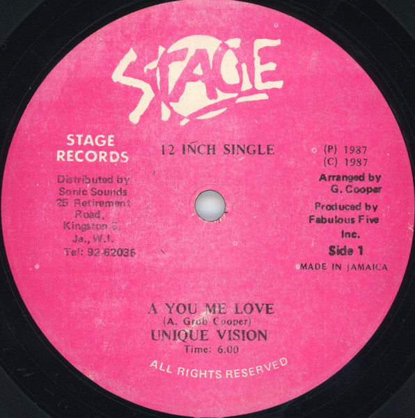 Release: A You Me Love / Woman Woman-Vinyl-Jamaica-1987-none-9942563