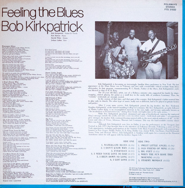 Master Release: Feeling the Blues by Bob Kirkpatrick