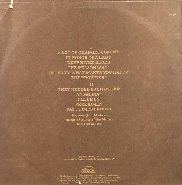 Master Release: Past Times Behind by Daryl Hall & John Oates