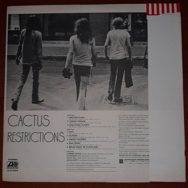 Release: Restrictions-Vinyl-Japan-1971-P-8180A-2141954