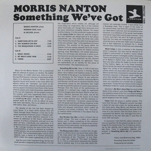 Master Release: Something We've Got by Morris Nanton