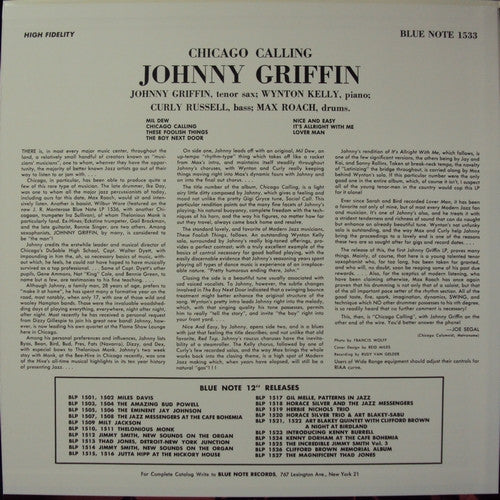 Release: Introducing Johnny Griffin-Vinyl-Japan-2012-DBLP-021, BLP 1533, 1533-3820867