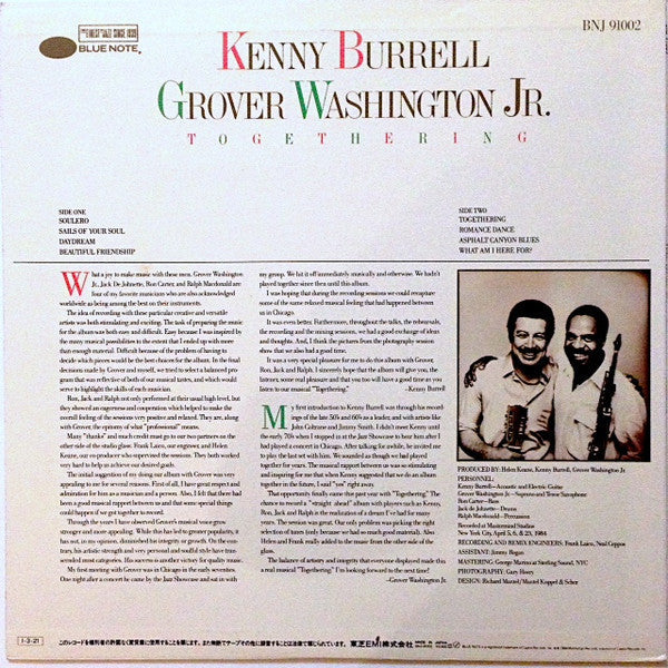 Master Release: Togethering by Kenny Burrell