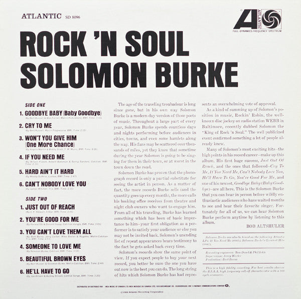 Master Release: Rock 'N Soul by Solomon Burke