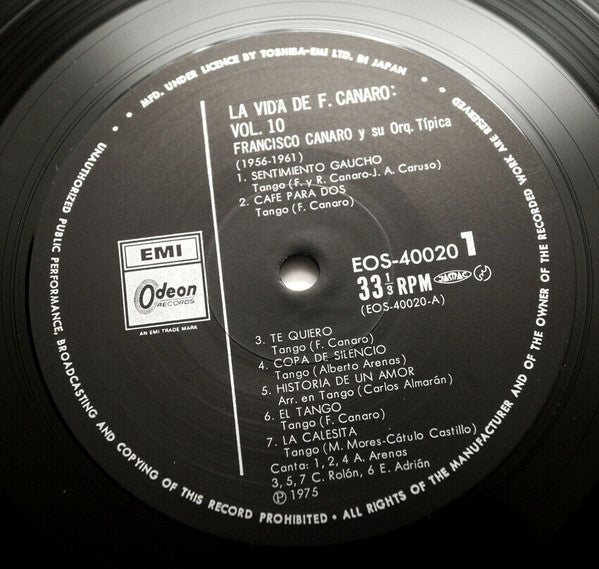 La Vida De F. Canaro vol. 10