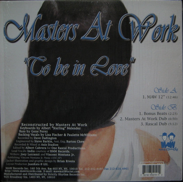 Release: To Be In Love-Vinyl-US-1997-MAW 019-1218441