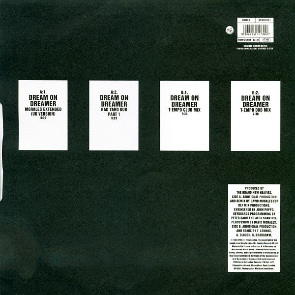 Release: Dream On Dreamer-Vinyl-Germany-1994-BNHXR 3, INT-857473-1-2160417