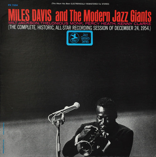 Release: Miles Davis And The Modern Jazz Giants-Vinyl-US-None-PR 7650, PRT-7650-1160899