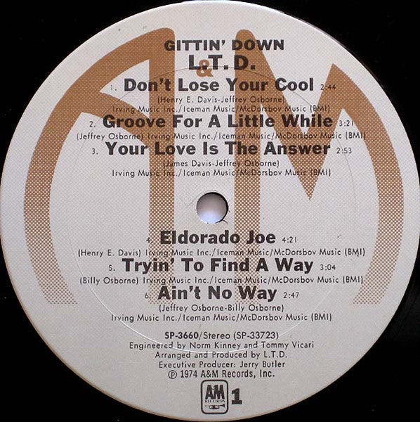 Master Release: Gittin' Down by L.T.D.