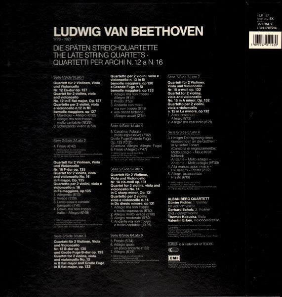 Die Späten Streichquartette  = The Late String Quartets