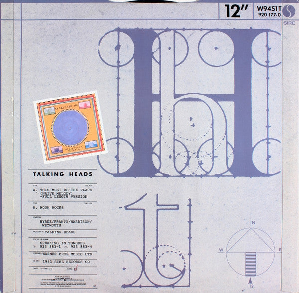 Release: This Must Be The Place (Naive Melody)-Vinyl-UK-1986-W 9451T, W 9451(T), 920 177-0, 920177-0-12297348
