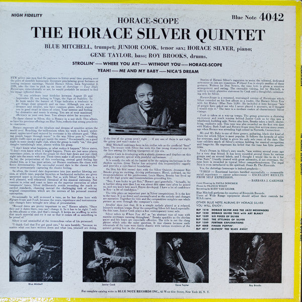 Release: Horace-Scope-Vinyl-US-1961-BLP 4042-11933098