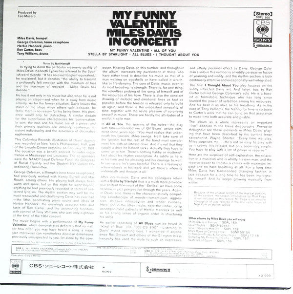 My Funny Valentine - Miles Davis In Concert