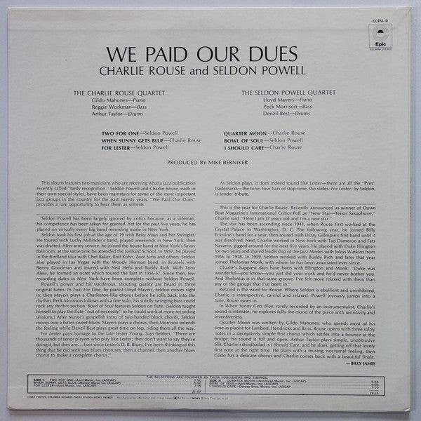 Release: We Paid Our Dues!-Vinyl-Japan-1977-ECPU-9-12508072