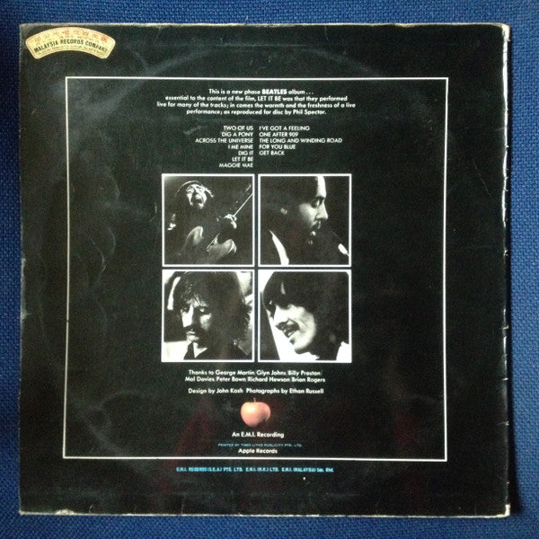 Release: Let It Be-Vinyl-Singapore, Malaysia & Hong Kong-1970-PCS 7096-11018187