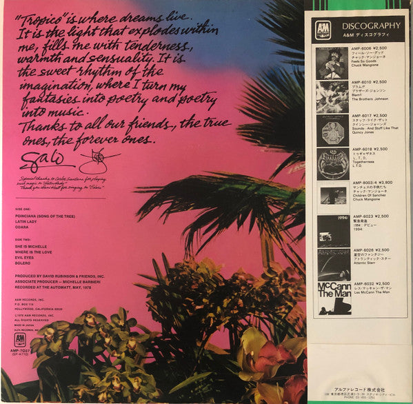 Release: Tropico-Vinyl-Japan-1978-AMP 7037-14744136
