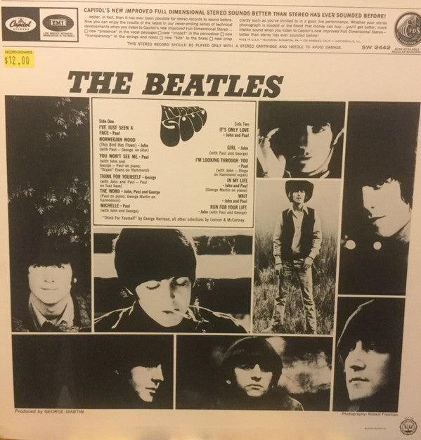 Release: Rubber Soul-Vinyl-US-1986-SW 2442-14738076