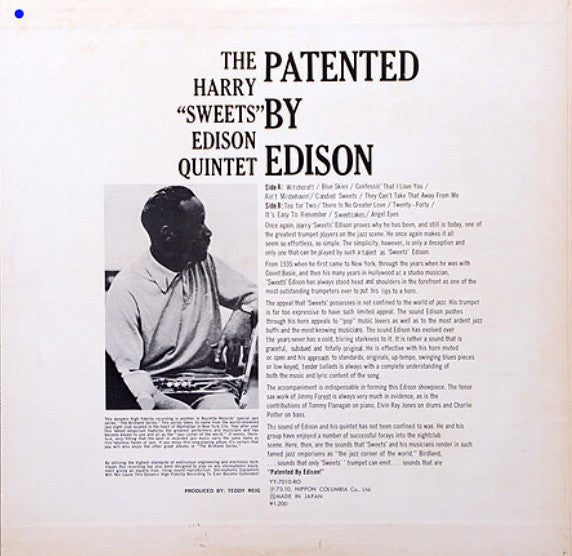 Master Release: Patented By Edison by The Harry "Sweets" Edison Quintet