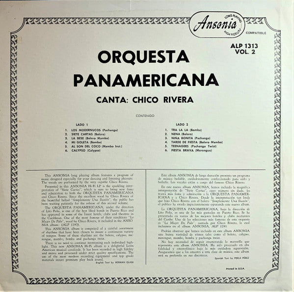 Master Release: Orquesta Panamericana Vol. 2 by Orquesta Panamericana