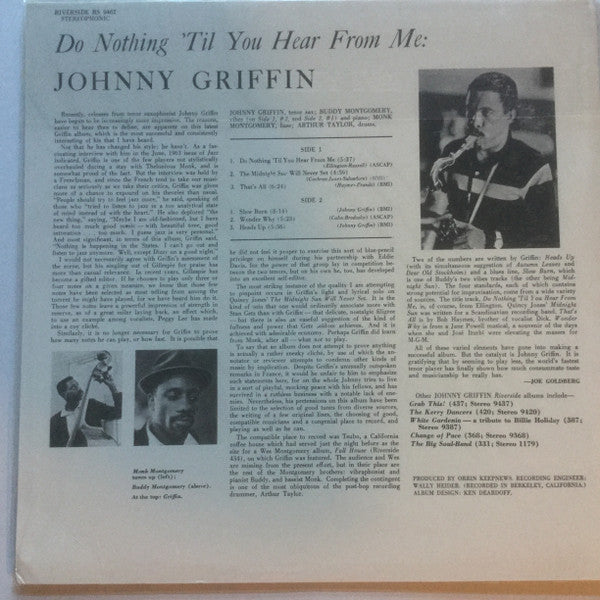 Master Release: Do Nothing 'Til You Hear From Me by Johnny Griffin