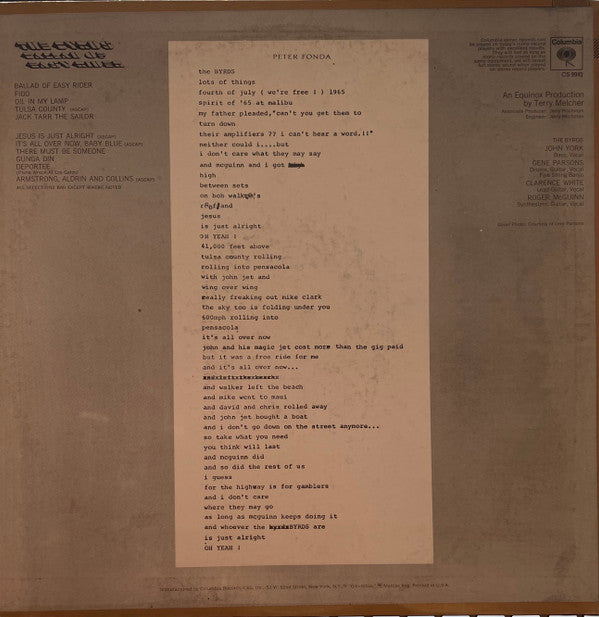 Release: Ballad Of Easy Rider-Vinyl-US-None-CS 9942-26260718