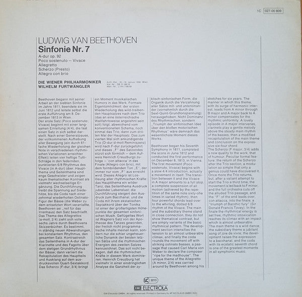 Release: Symphony No. 7 in A-Vinyl-Germany-None-1c 027-00 809-13228469