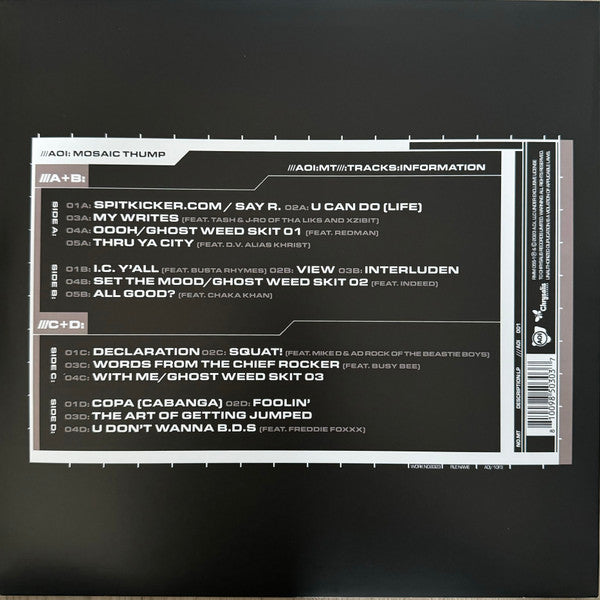 Release: Art Official Intelligence: Mosaic Thump-Vinyl-Worldwide-2023-RMM 055-1, RMM 055-1, RMM-055-1, RMM-055-1-27790665