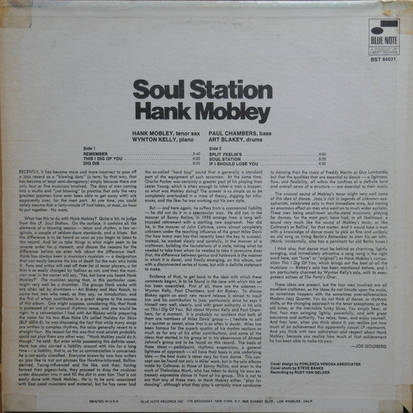 Release: Soul Station-Vinyl-US-1968-BST 84031-16056641