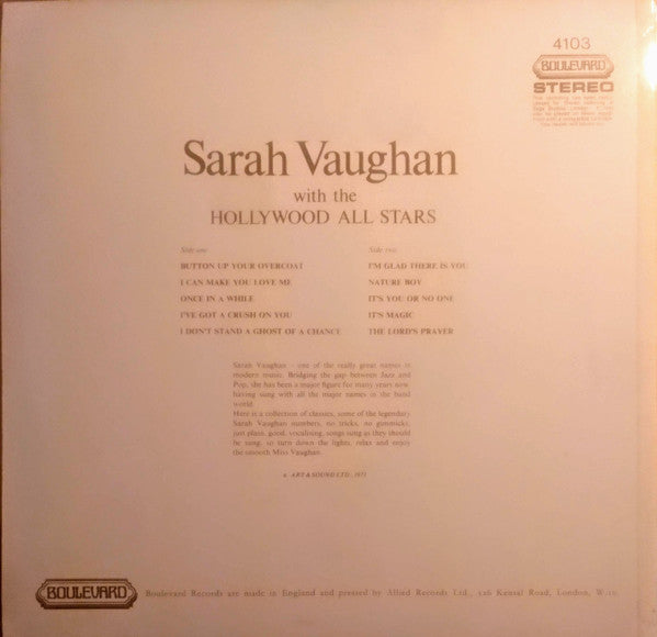 Master Release: Sarah Vaughan Sings by Sarah Vaughan