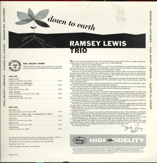 Release: Down To Earth (Music From The Soil)-Vinyl-US-None-MG 20536-12614581