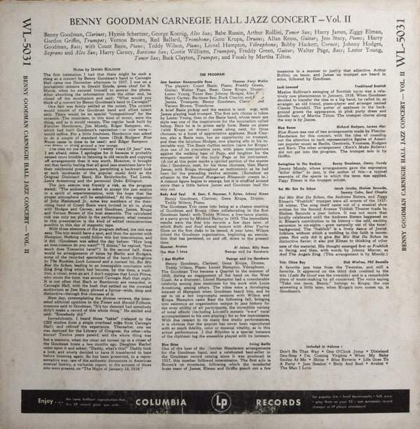 The Famous 1938 Carnegie Hall Jazz Concert - Volume 2