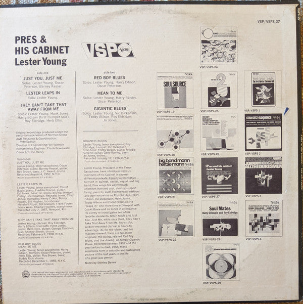 Release: Pres And His Cabinet-Vinyl-US-1966-VSPS-27, VSPS 27-14867000