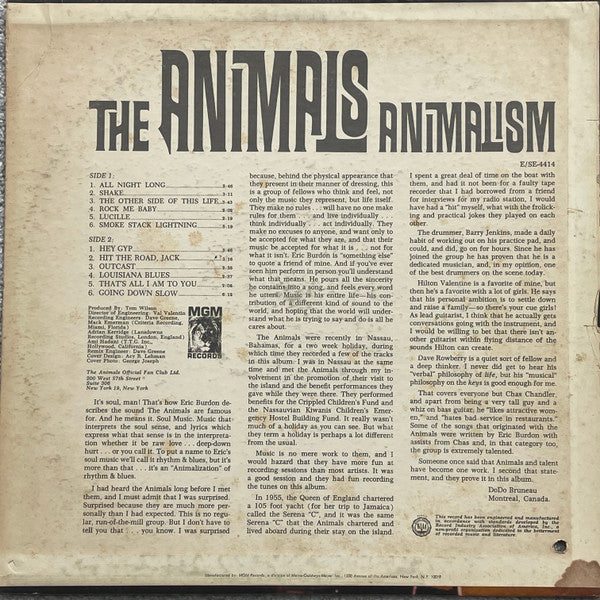Master Release: Animalism by The Animals