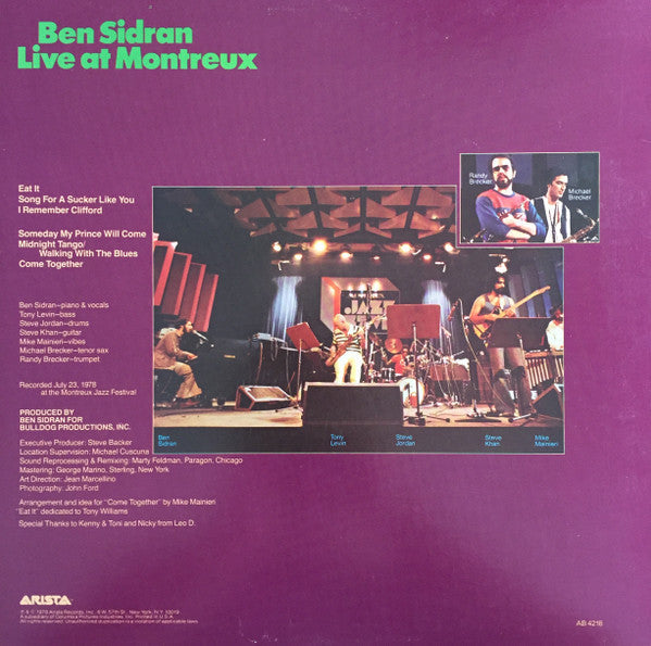 Release: Live At Montreux-Vinyl-US-1978-AB 4218-23735219